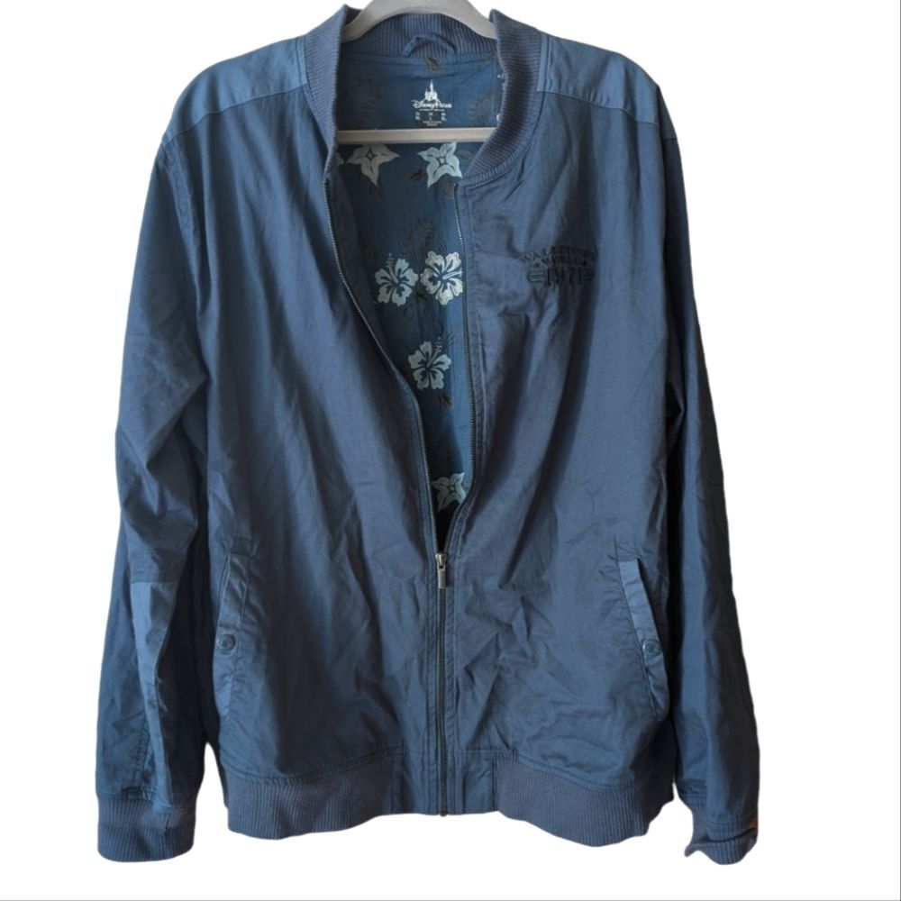 Disney Parks Blue Walt Disney World 1971 Bomber Jacket‎ Size Large